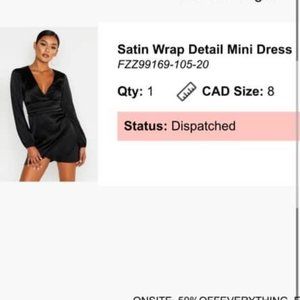 Boohoo Satin Mini Dress